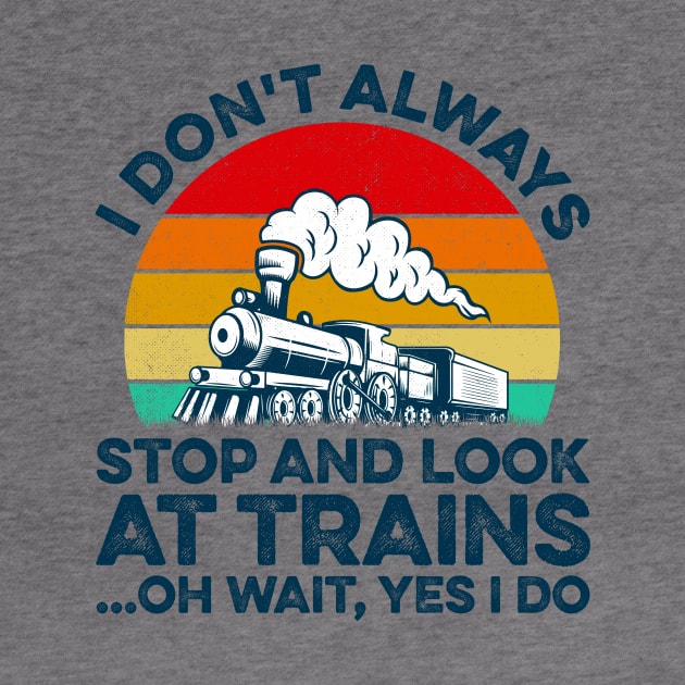 I Don't Always Stop And Look At Trains Train Collector by LawrenceBradyArt